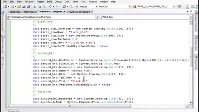 Урок 116 C# Добавление кнопки на форму часть 1 смотреть онлайн