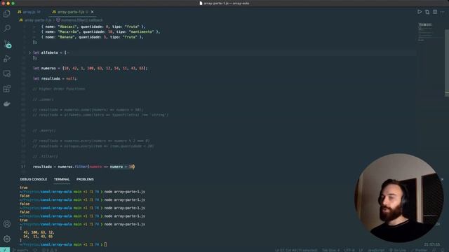 Javascript Array - Higher Order Functions - (some, every, filter e sort) - Parte 1 смотреть онлайн