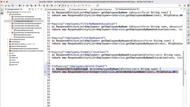 Build REST API with Spring Boot and JPA [2021] - 38 JPQL Delete query in Data JPA смотреть онлайн