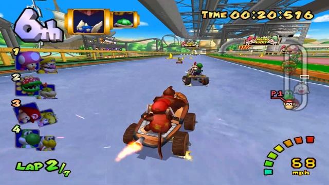 MARIO KART: DOUBLE DASH, but every item is a GIANT BANANA | Mario Kart Hack смотреть онлайн