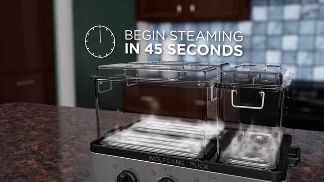 Wolfgang Puck 3Chamber 9Quart Electric Steamer with Recipes смотреть онлайн