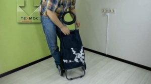 Сумка-тележка C-15 большие колеса на подшипниках и сумка из клеенчатой ткани