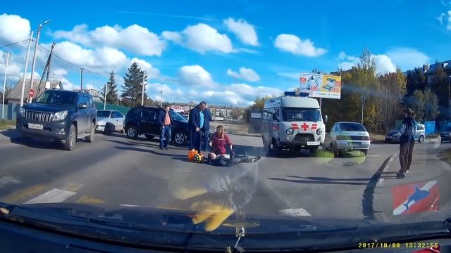 08-10-2017 ДТП мотоцикл Новомосковск Тульская область смотреть онлайн