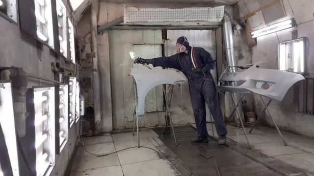 Покраска двух элементов и не много кузовного ремонта смотреть онлайн