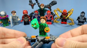 Неофициальные лего минифигурки Человека-паука с алиекспресс по фильму Человек паук Нет пути домой