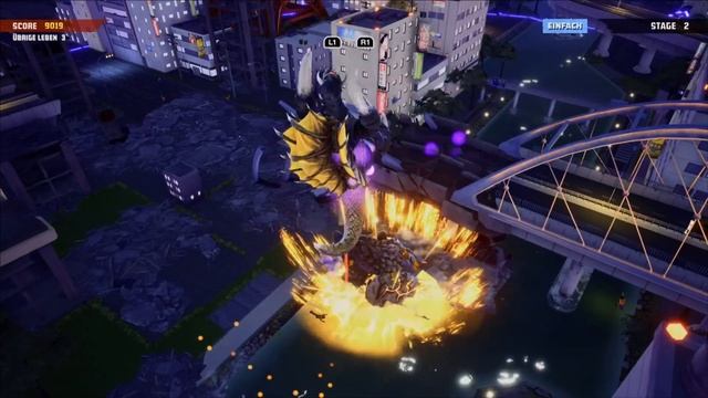 GigaBash - Godzilla PS5 & PS4 Games - - Gigan Gameplay (Godzilla DLC)