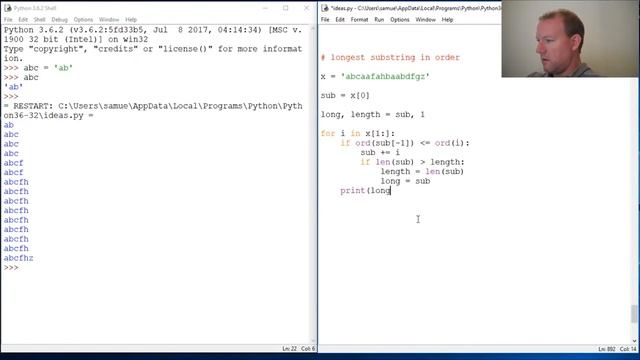 Python Basics Longest Substring pt 2 смотреть онлайн