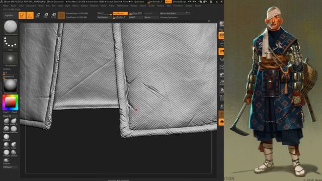 Shinobi | Game Character | Part 5 | Detailing | Zbrush смотреть онлайн