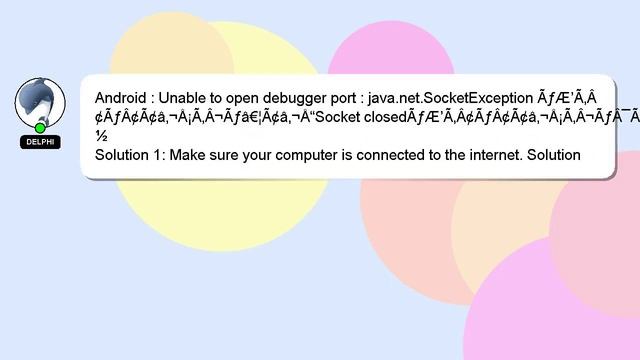 Android : Unable to open debugger port : java.net.SocketException ÃƒÂ¢Ã¢â€šÂ¬Ã…â€œSocket closedÃƒÂ¢ смотреть онлайн