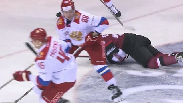 Ice hockey - Big fight Maris Bicevskis v Yaroslav Dyblenko - Latvia - Russia friendly game смотреть онлайн