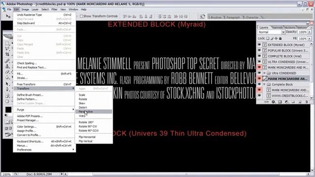 Photoshop Tutorial Movie Poster Credits part 6 смотреть онлайн