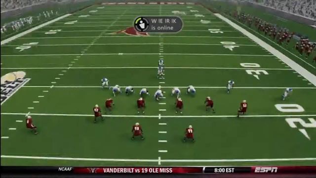 NCAA Football 14 Center Sneak Glitch смотреть онлайн