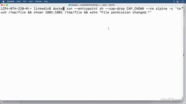 5.1_Extending container privileges with capabilities - Docker Essential Training смотреть онлайн