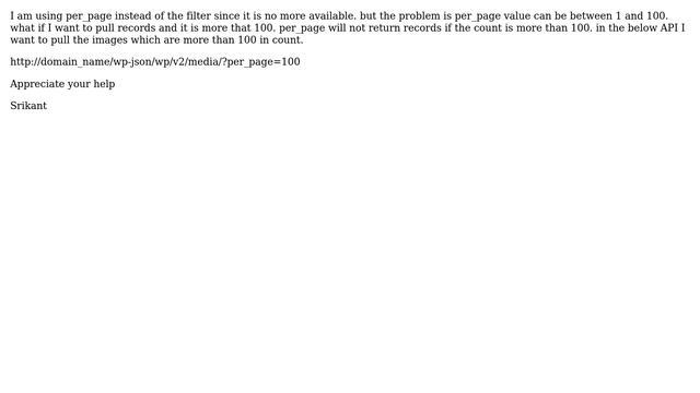 Wordpress: WP API to fetch all the media/posts records if count is more than 100 смотреть онлайн