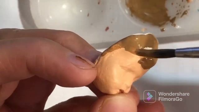 Личико для ватной игрушки лепка лица с помощью молда роспись личика. смотреть онлайн