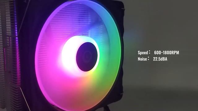 CPU cooler 120 mm 4 heatpipe 4 pin RGB light effect, welcome to share your comments смотреть онлайн