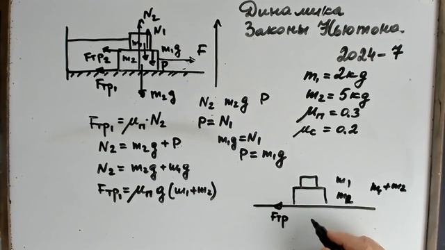 Физика. Динамика.Законы Ньютона. Решение задач 2024-7 смотреть онлайн