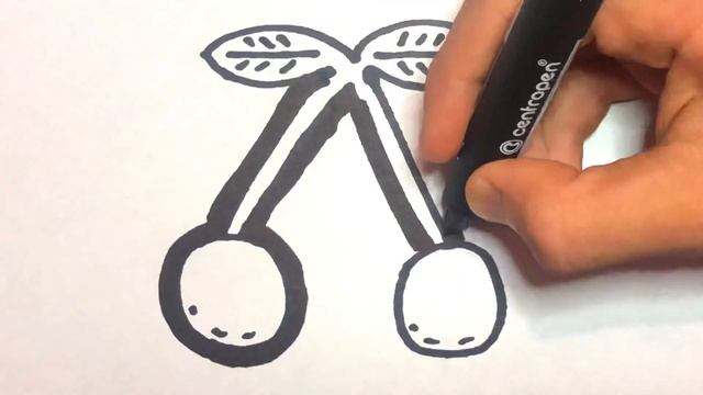 How to draw Cherry | Как нарисовать вишню | gilosni qanday chizish kerak смотреть онлайн