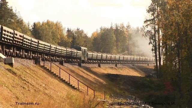 Тепловоз 2ТЭ116К-1029. Train stalls on grade (РЖД) смотреть онлайн