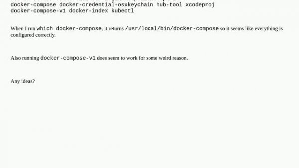 "docker: 'compose' is not a docker command" when running docker compose