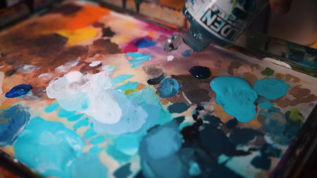 Making Art Using only BLUE Supplies! смотреть онлайн