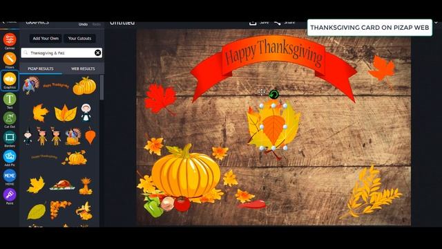 piZap's Quick Photo Editing Tutorial: Thanksgiving Card on piZap Web смотреть онлайн