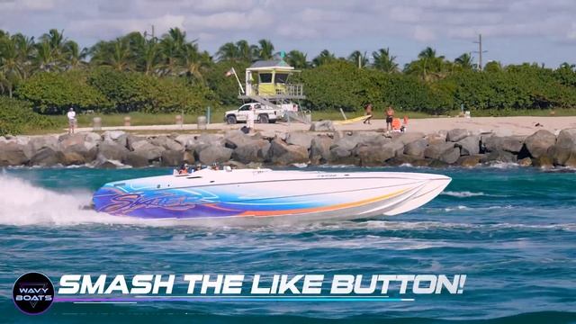 ULTIMATE POWERBOAT MADNESS AT HAULOVER INLET !! | BOATS HITTING 100 MPH ! | WAVY BOATS смотреть онлайн