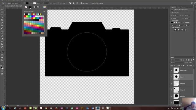 Make a camera logo in Photoshop смотреть онлайн