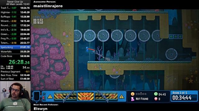 Never Give Up Speedrun - All Main Levels (Easy) - 54:23.23 смотреть онлайн