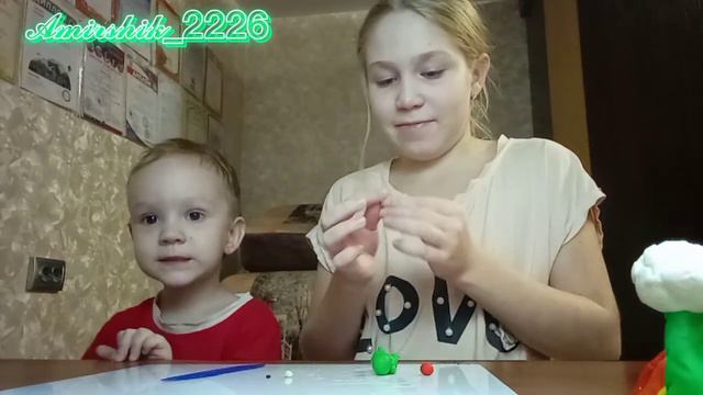 ♡|Первое видео. Делаем динозаврика из пластилина вместе с Эмиром|♡ смотреть онлайн