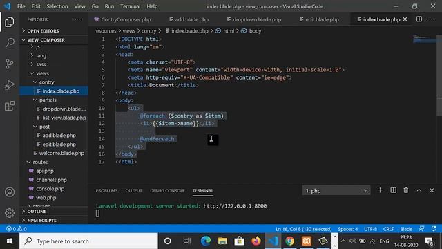 Partial view Concept In Laravel in(Hindi/Urdu) смотреть онлайн