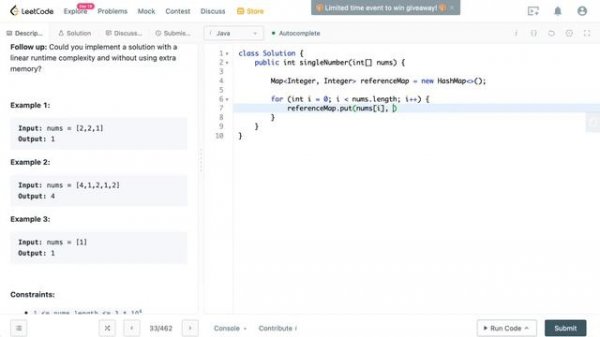 Single Number Solution | Java Interview Question