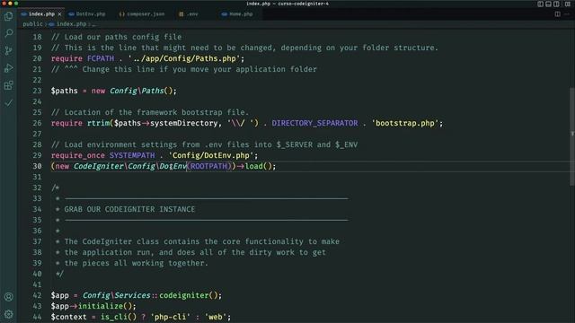 Curso de CodeIgniter 4 | Como o CodeIgniter carrega o arquivo DotEnv | Aula 06 смотреть онлайн