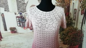 Кофточка из пряжи Ализе дива омбре батик.Процесс завершен. Готовая работа.