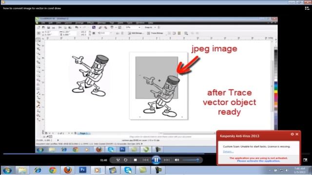Quickly Convert image to Vector in corel draw смотреть онлайн