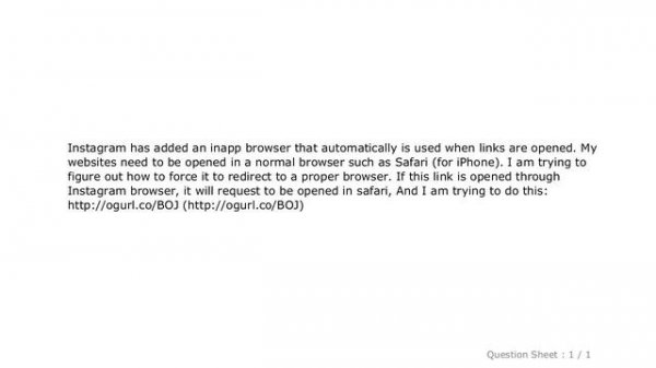 HTML : How to force Instagram to open a link in Safari rather than the in app browser