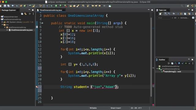 How to Implement One Dimensional Array in Java смотреть онлайн