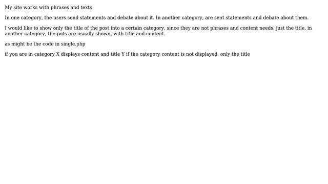 Wordpress: display only the title of the post into a certain category смотреть онлайн