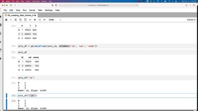 Programming Essentials Python - Overview of Pandas Libraries - Creating Data Frames from lists смотреть онлайн