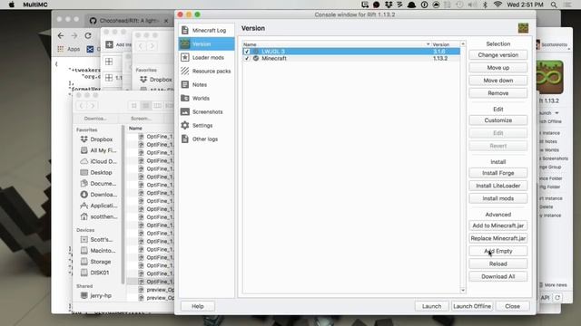 Rift for Minecraft 1.13.2 - Optifine and VoxelMap in MultiMC - Install Mods and Increase FPS смотреть онлайн