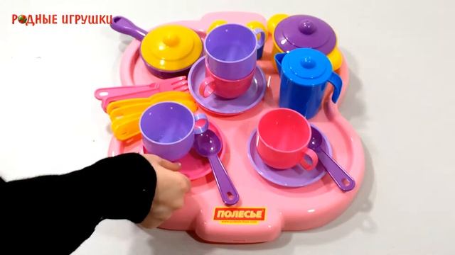 Игрушечный набор посуды Янина на 4 персоны Полесье