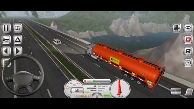 Euro Truck Simulator - Oil tanker transportation - Truck Games Android Gameplay смотреть онлайн