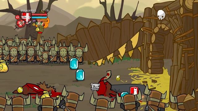 Castle Crashers - Самая короткая битва с боссом, гринд золота. смотреть онлайн