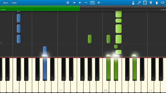Виа Гра - День Без Тебя (на пианино Synthesia) смотреть онлайн