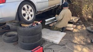 КИА СИД 2006, замена гнилых порогов.