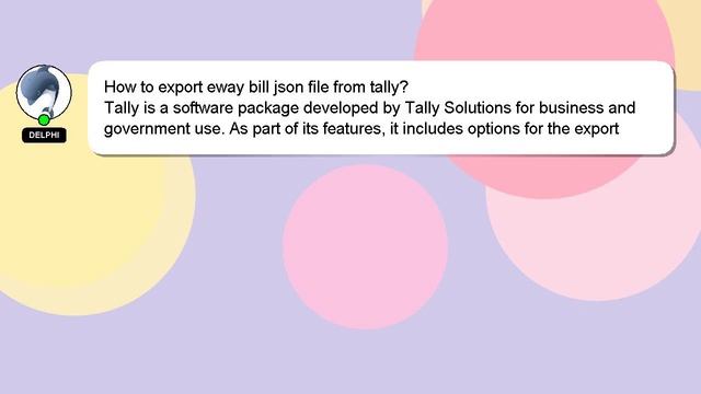 How to export eway bill json file from tally? смотреть онлайн