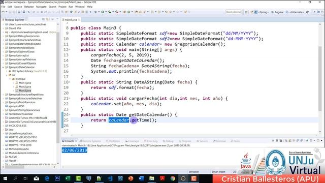 Clase Date SimpleDateFormat y Calendar manejo de fechas en JAVA PRACTICA- UNJU VIRTUAL COMPLETO смотреть онлайн