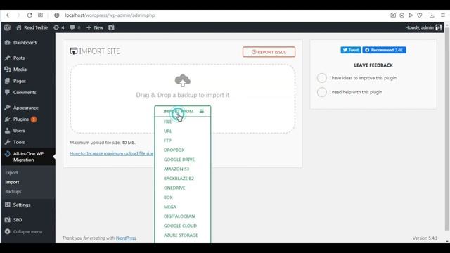 all in one migration wordpress plugin in hindi | wp migration increase limit | ReadTechie смотреть онлайн