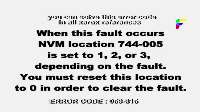 xerox error code 059-315 смотреть онлайн