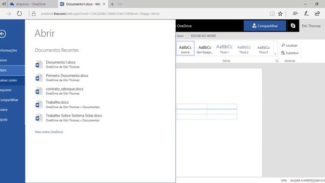 Como criar um documento com o Office Online no OneDrive смотреть онлайн